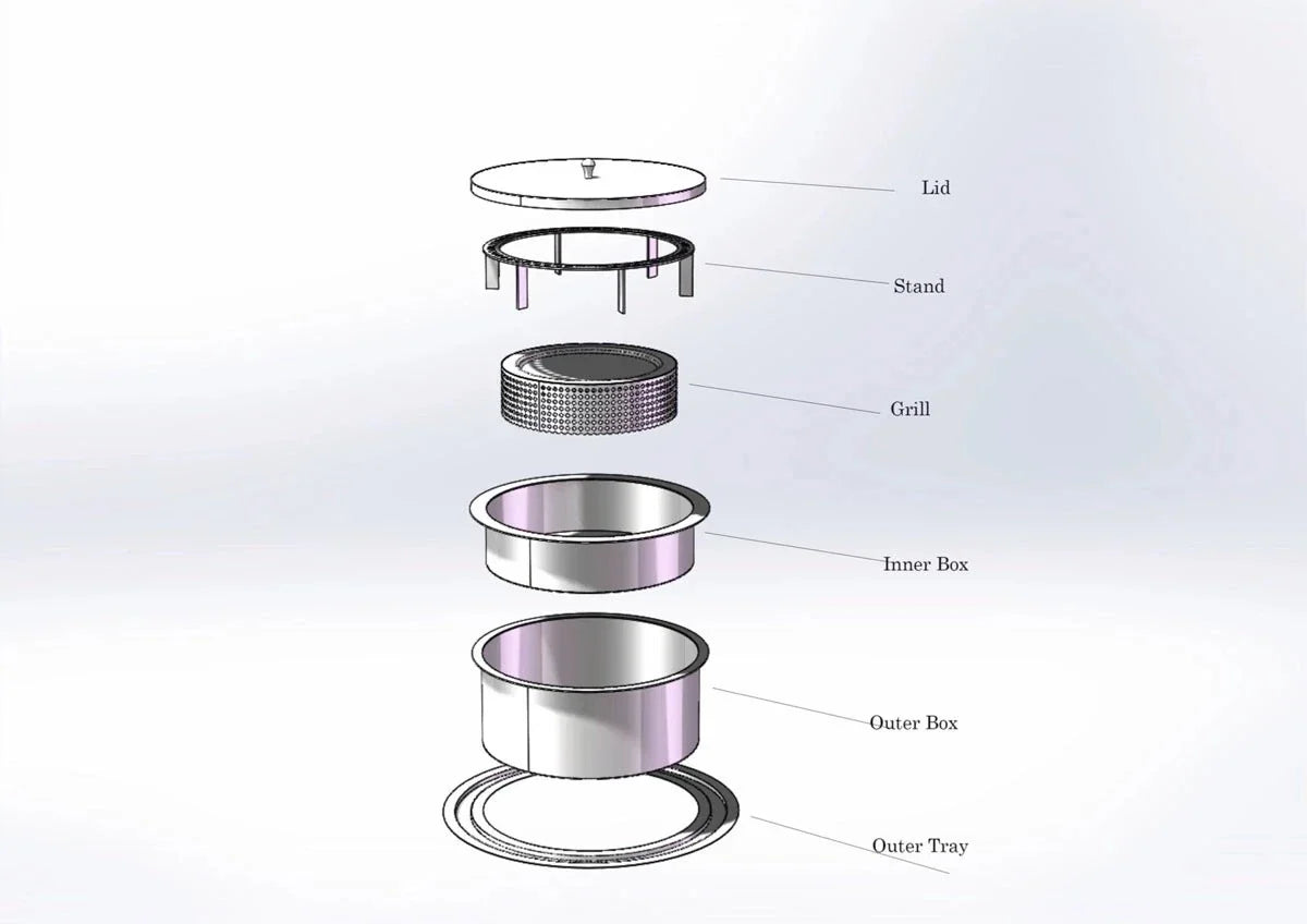 ScandiFlames 5L Outdoor Round Bioethanol Burner Insert