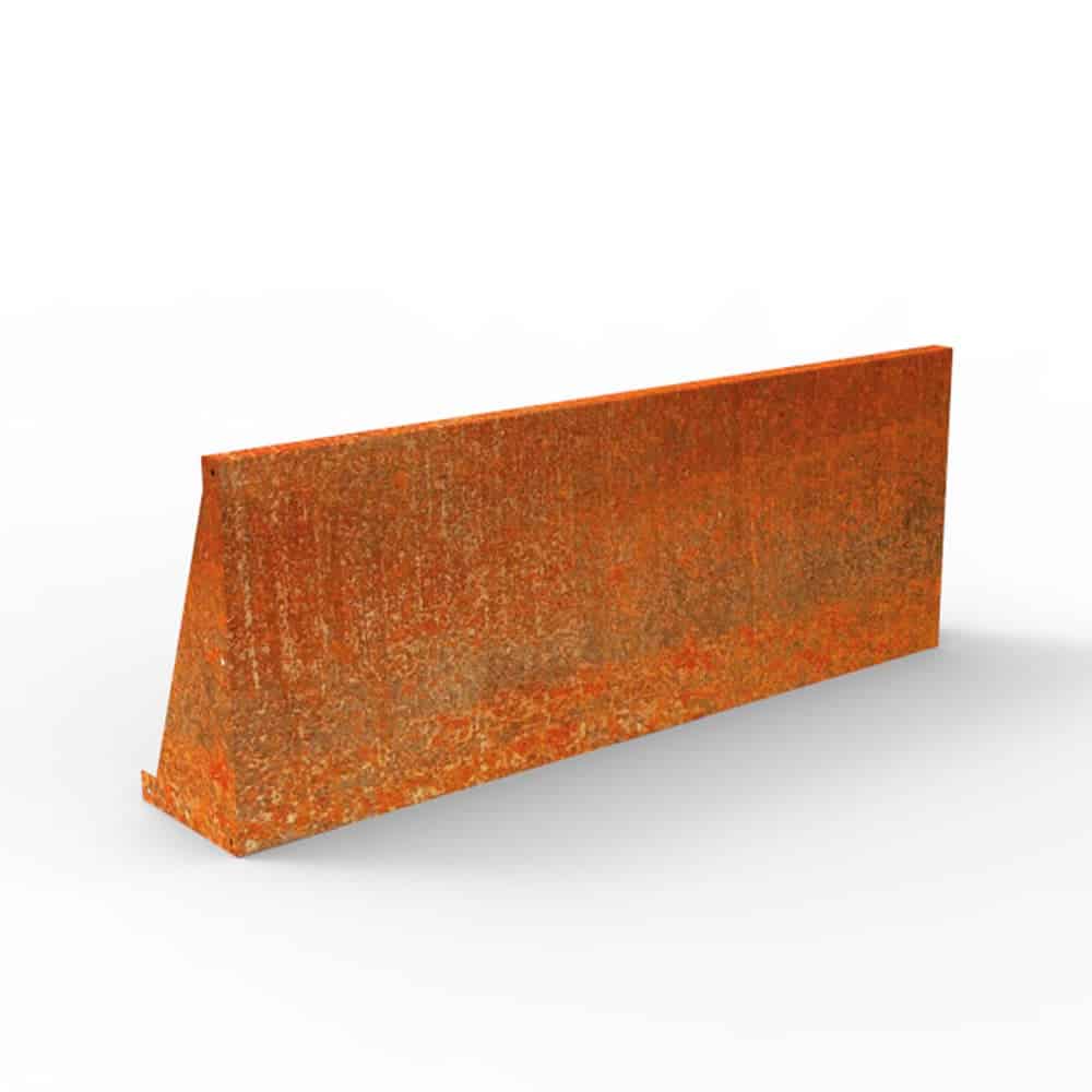 Brampton Modular Planter Straight Rustic Patina Steel