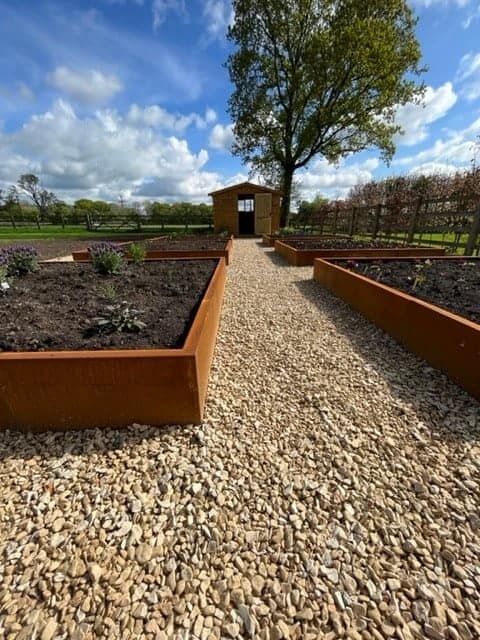 Brampton Modular Planter Straight Rustic Patina Steel