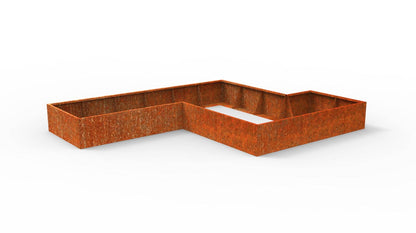Brampton Modular Planter Straight Rustic Patina Steel