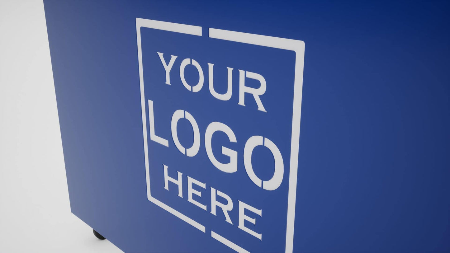 Custom Branded Café Barrier Planter Powder Coated Steel UK