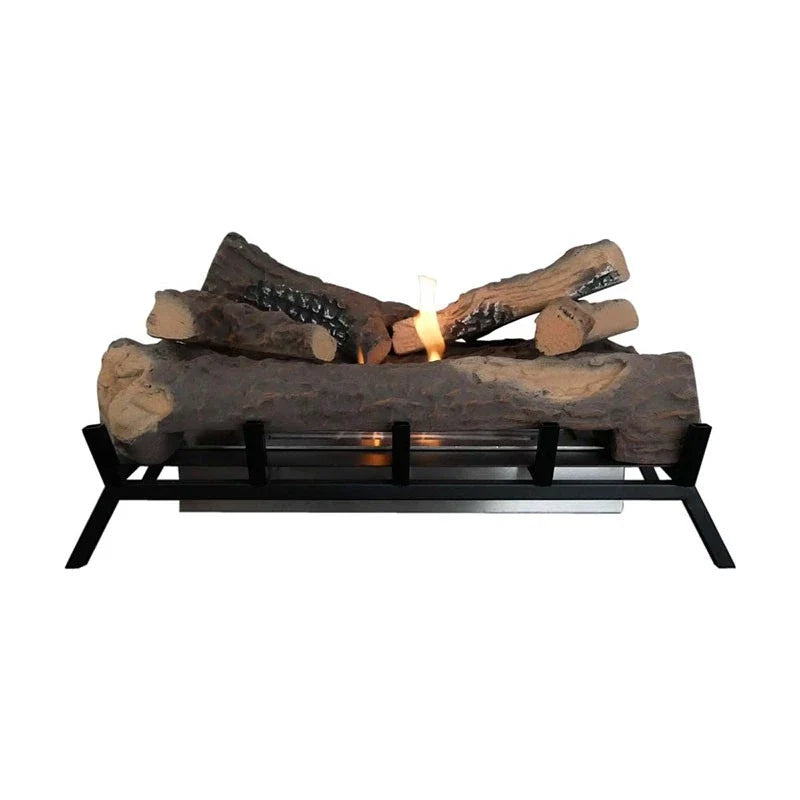 ScandiFlames Bioethanol Fire Grate L 60 cm with Ceramic Logs