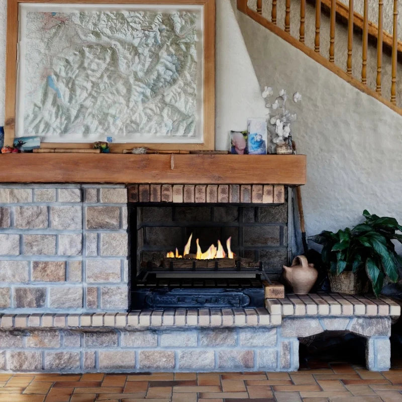 ScandiFlames Bioethanol Fire Grate XL 80 cm with Logs