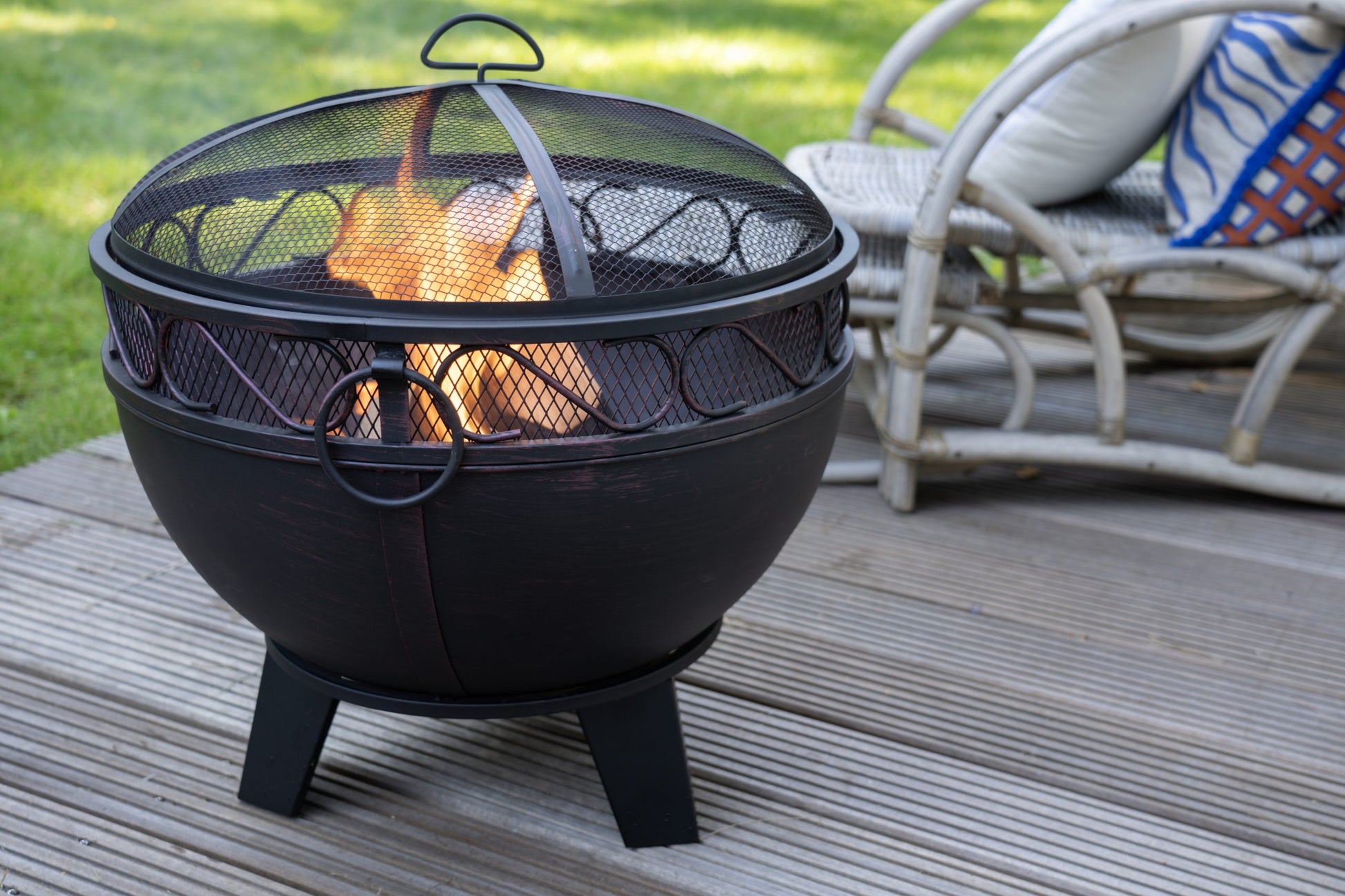 HEAT Boble Fire Bowl – Bronze Outdoor Wood Burner