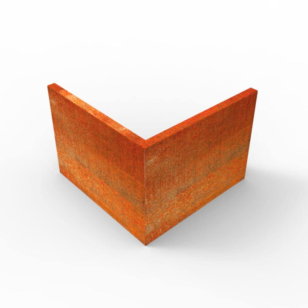 Brampton Corner Modular Planter in Rustic Patina Steel