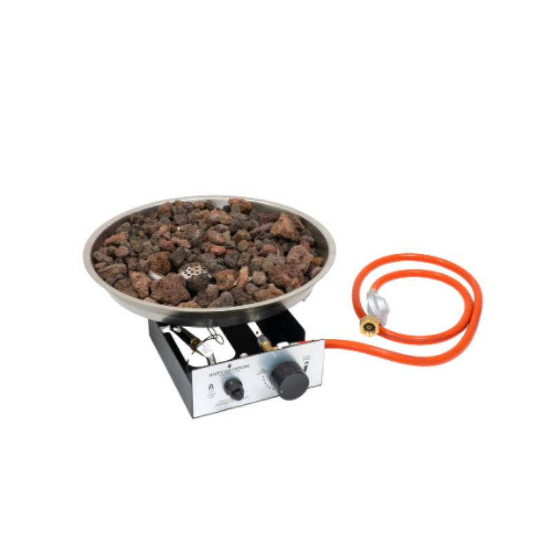 Happy Cocooning Round Built In Gas Burner Stainless Steel