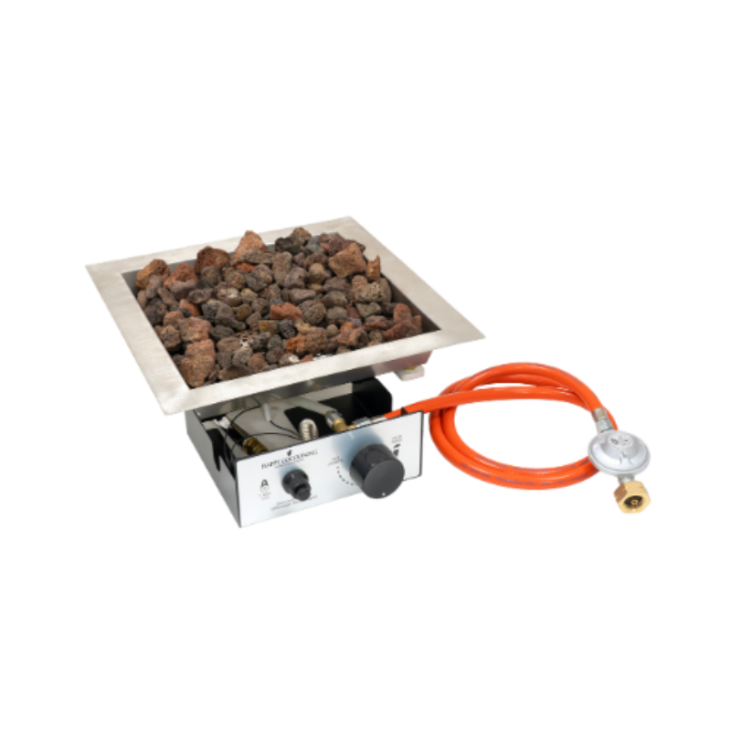 Happy Cocooning Square Built In Gas Burner Stainless Steel