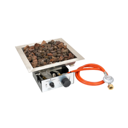 Happy Cocooning Square Built In Gas Burner Stainless Steel