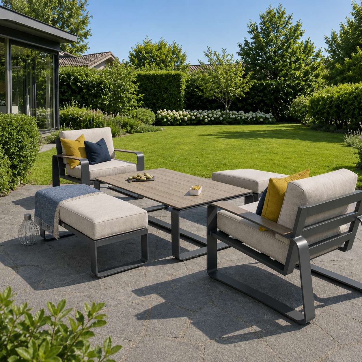 Hex Living Courtyard Set Anthracite Grey | Premium Outdoor Furniture
