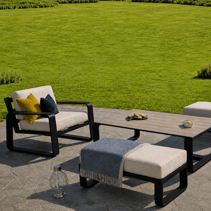 Hex Living Courtyard Set Graphite Black | Premium Outdoor Furniture