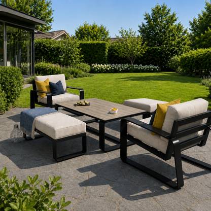Hex Living Courtyard Set Graphite Black | Premium Outdoor Furniture