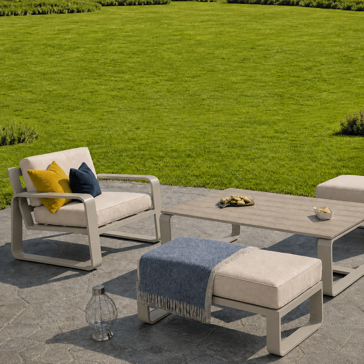 Hex Living Courtyard Set Pebble Grey | Premium Outdoor Furniture