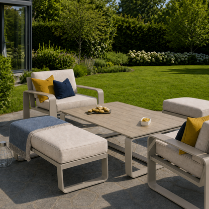 Hex Living Courtyard Set Pebble Grey | Premium Outdoor Furniture