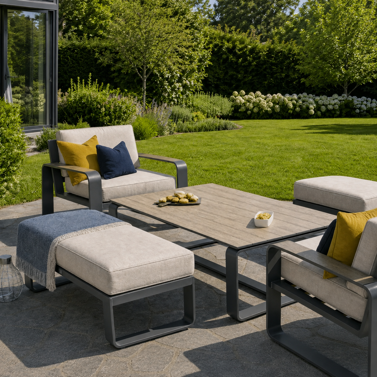 Hex Living Courtyard Set Anthracite Grey | Premium Outdoor Furniture