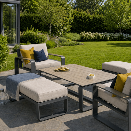 Hex Living Courtyard Set Anthracite Grey | Premium Outdoor Furniture