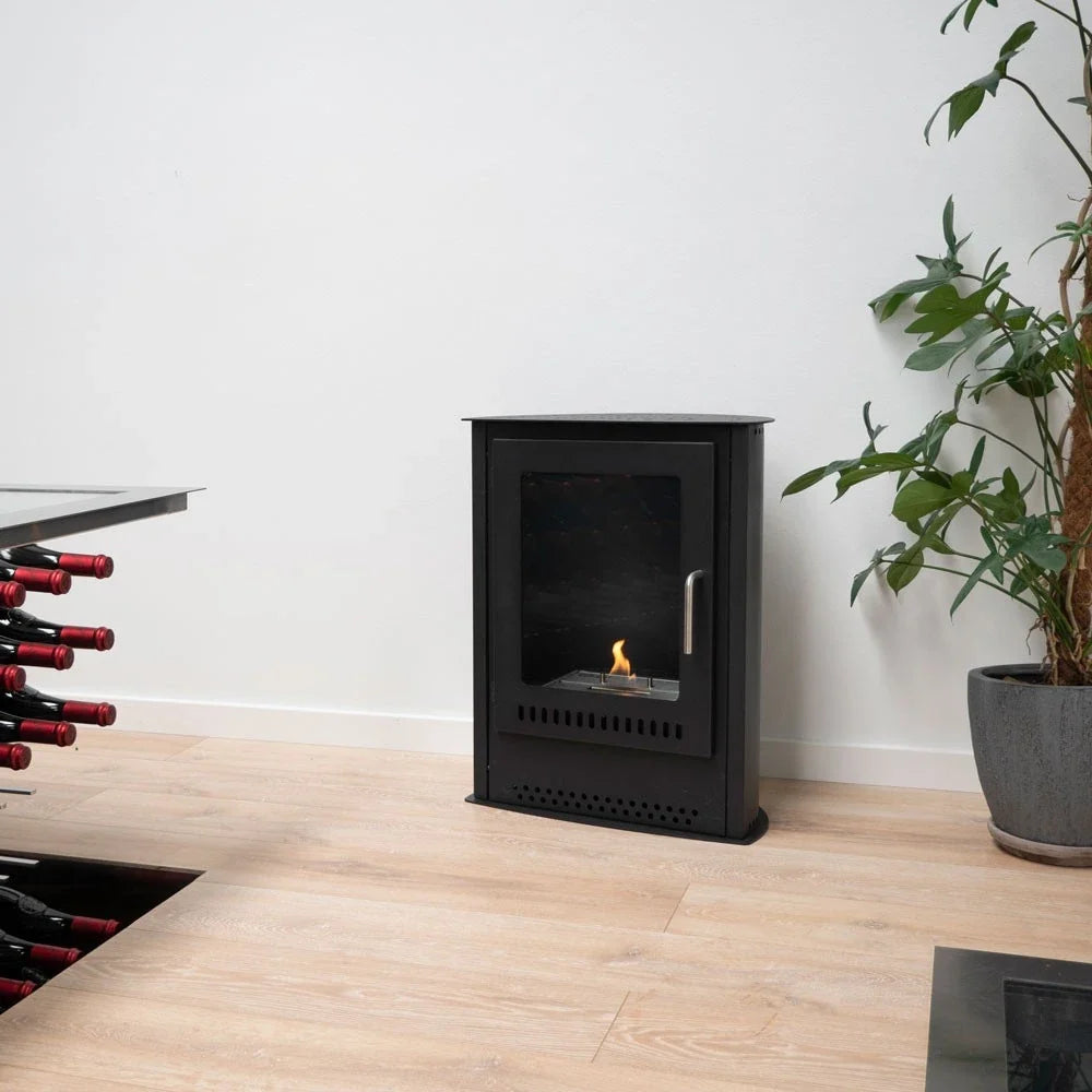 ScandiFlames Carson Small Black Bioethanol Fireplace