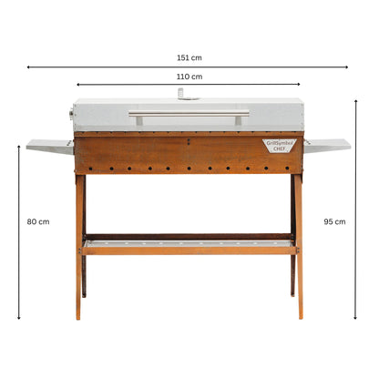 GrillSymbol Charcoal Grill Chef XL 160 cm