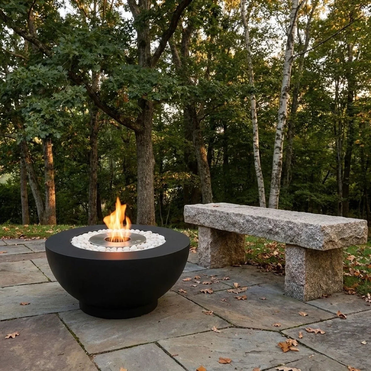 ScandiFlames Circula Black Bioethanol Fire Pit
