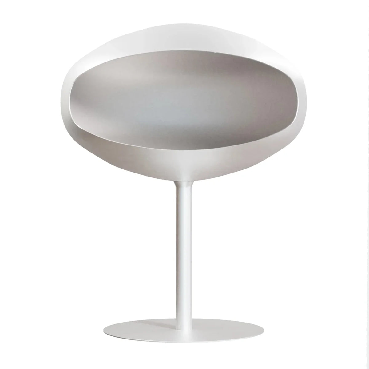 Cocoon Fires Pedestal White Bioethanol Fireplace with Adjustable Flame