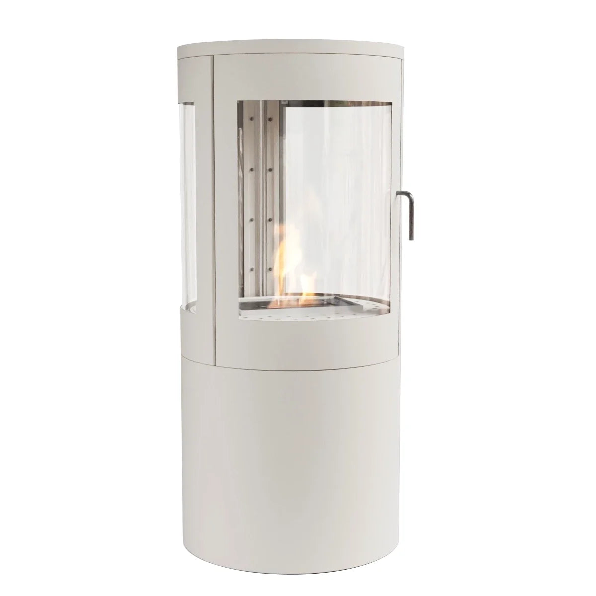 ScandiFlames Columbus White Bioethanol Fireplace 360° View