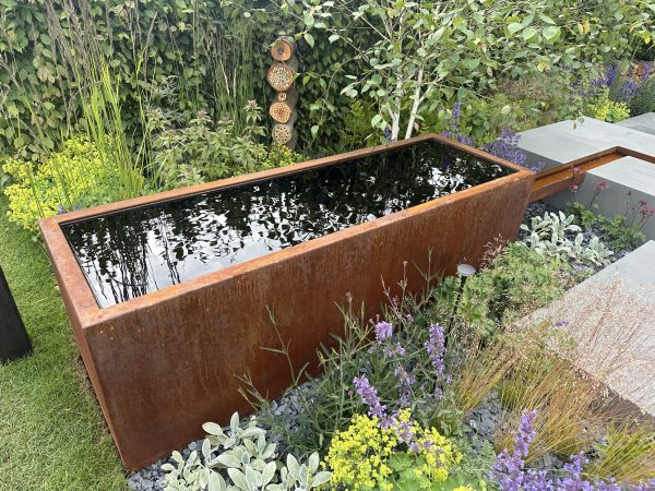 Corten Steel Water Trough Pond