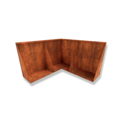 Brampton Corten Steel Corner Modular Planter – Handmade UK