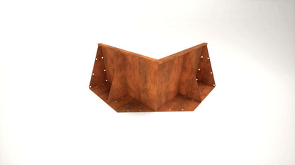 Brampton Corten Steel Corner Modular Planter – Handmade UK