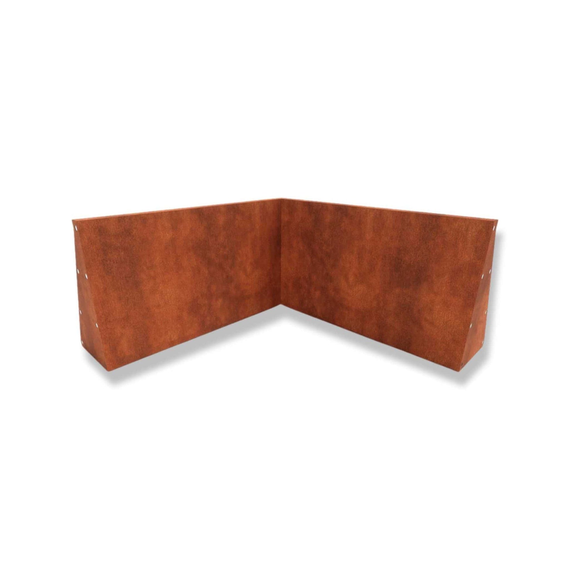 Brampton Corten Steel Corner Modular Planter – Handmade UK