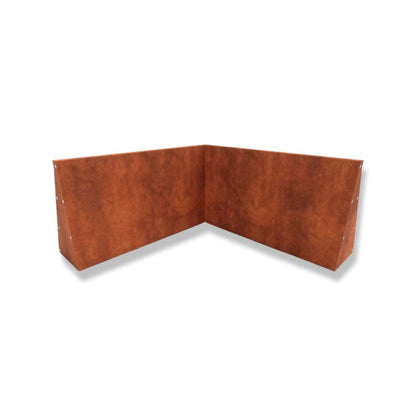 Brampton Corten Steel Corner Modular Planter – Handmade UK