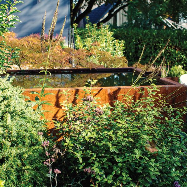 Handmade Corten Steel Cube Pond | British Made Garden Water Feature