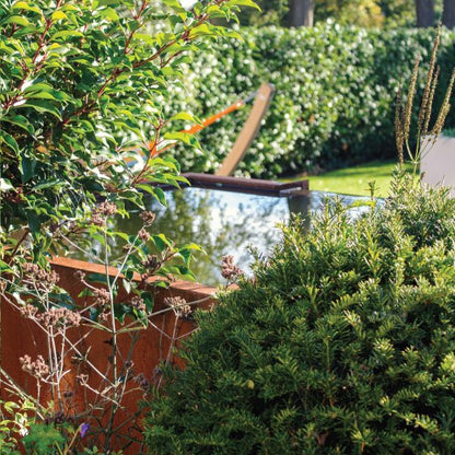 Handmade Corten Steel Cube Pond | British Made Garden Water Feature