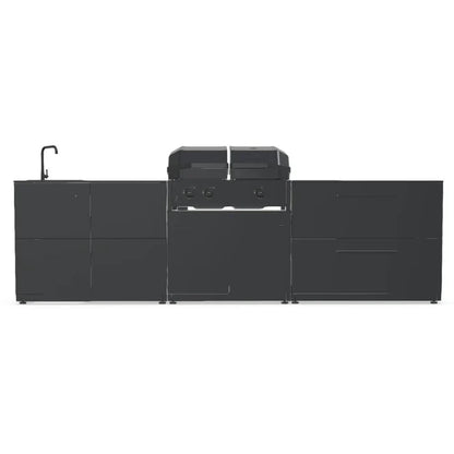 Cozze Elements Outdoor Kitchen with Gas Grill, Sink and Storage