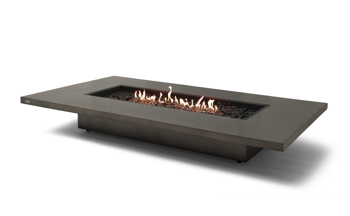 EcoSmart Daiquiri 70VL Fire Pit Table with Dual Function Design | Bioethanol Flame & Gas Burner Options