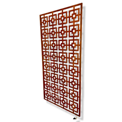 Patina Steel – Laser Cut Screen – Double Squared Design