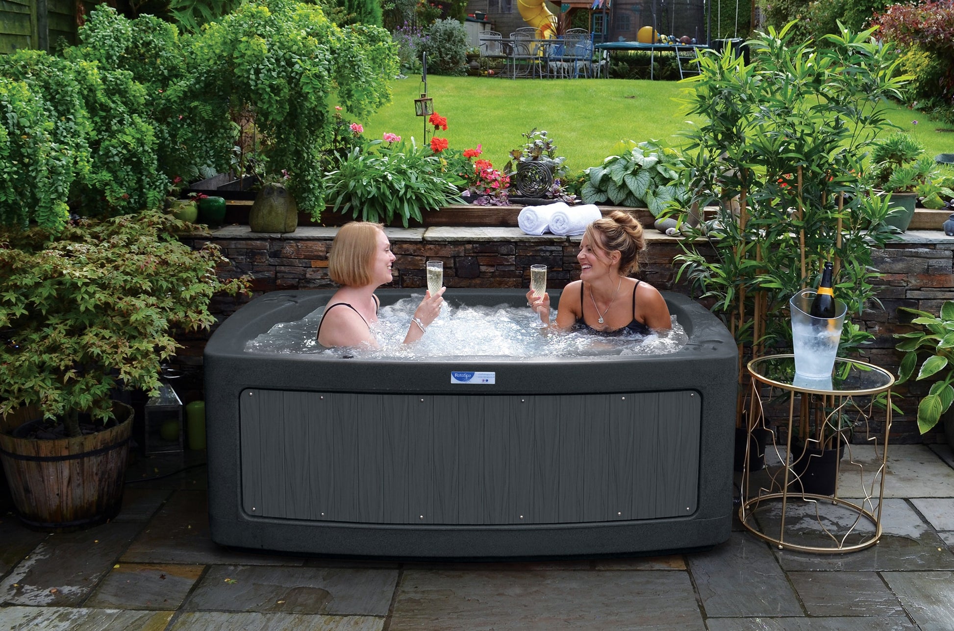 DuoSpa S080 2-Person Hot Tub & Ice Bath | Dark Grey