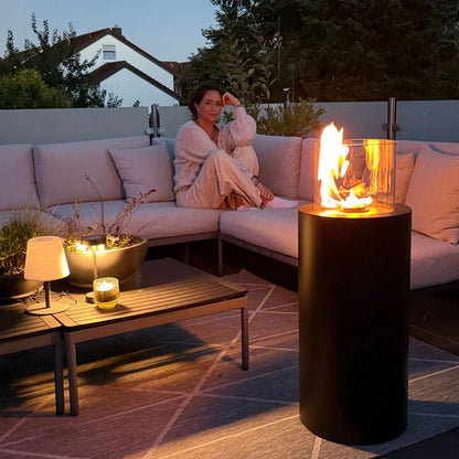 ScandiFlames Dualis Black 2 in 1 Bioethanol Fireplace