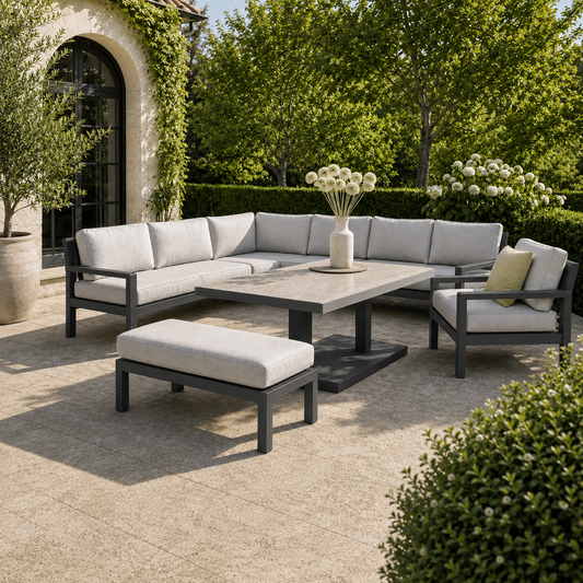 Hex Living Elevated Set in Anthracite Grey | Garden Furniture Set