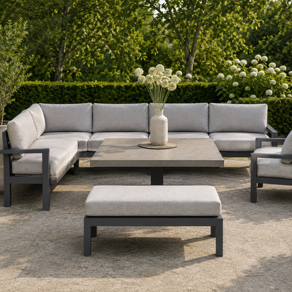 Hex Living Elevated Set in Anthracite Grey | Garden Furniture Set