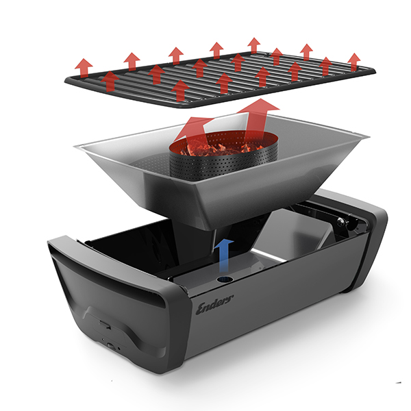 Enders, Aurora, Grey, Tabletop Charcoal BBQ
