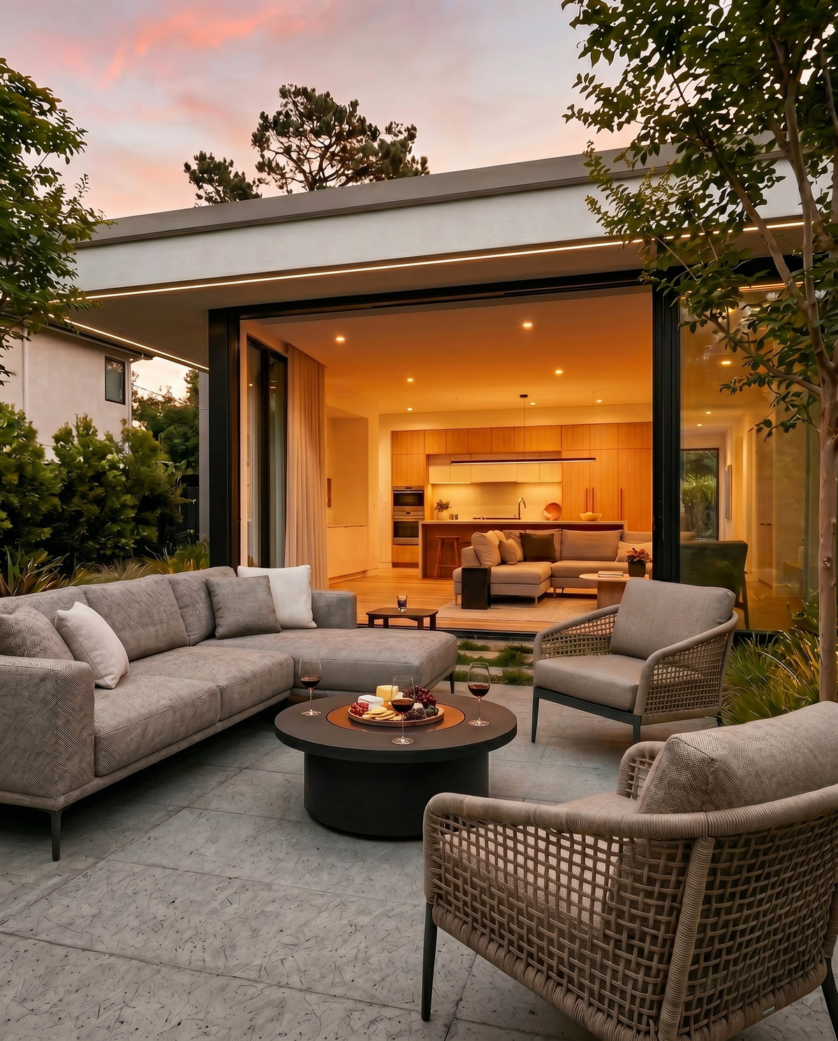 EcoSmart Fire Mimosa 40 Bioethanol & Gas Fire Pit Table with Modern Circular Design