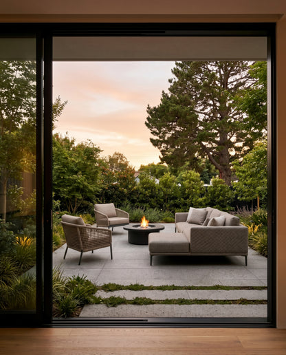 EcoSmart Fire Mimosa 40 Bioethanol & Gas Fire Pit Table with Modern Circular Design