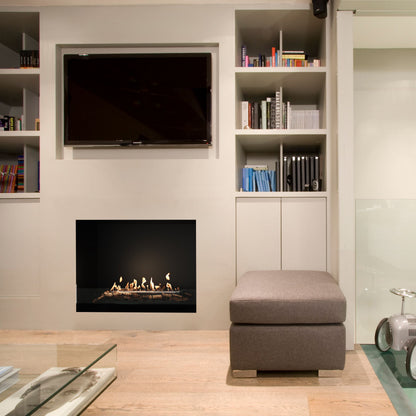 EcoSmart Heritage 56SS Bioethanol Fireplace with Wide Flame View