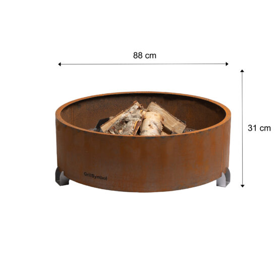 GrillSymbol Corten Steel Fire Pit Elias