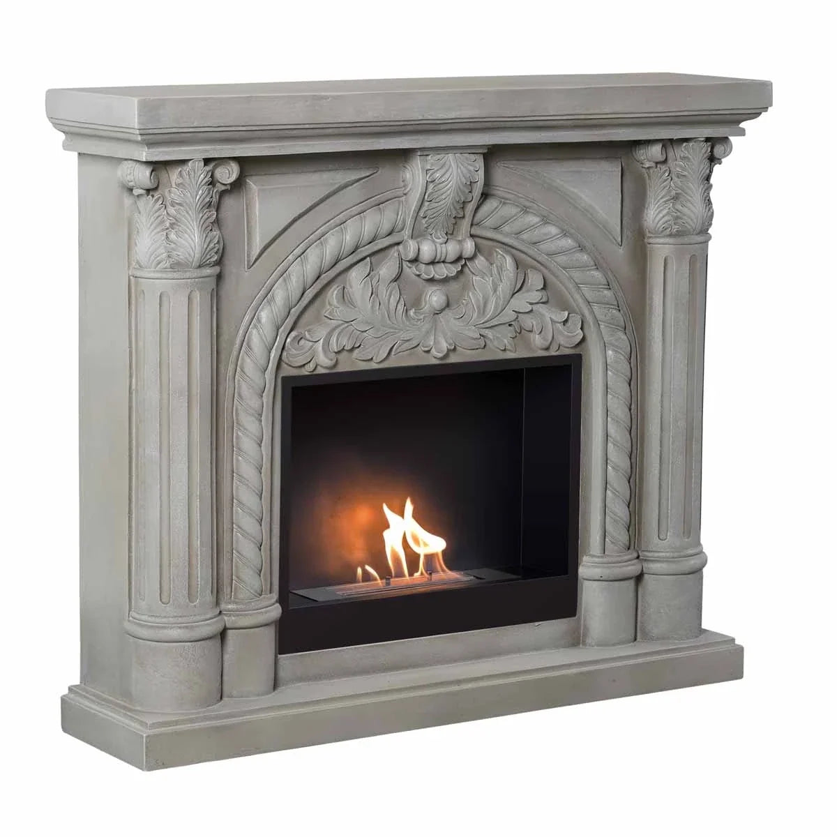 ScandiFlames Embla Bioethanol Fireplace with Classic Polystone Surround
