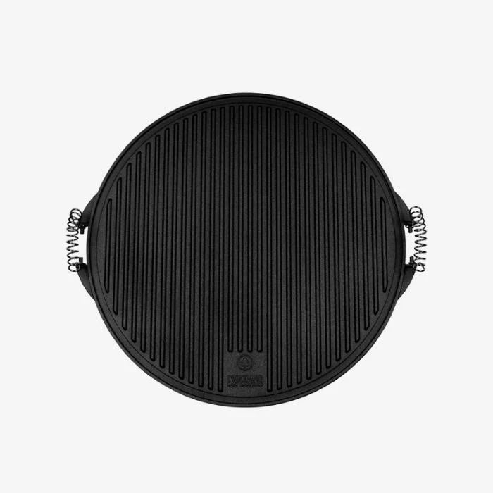 Reversible Cast Iron Grill Plate for Open Fire Cooking – 47cm