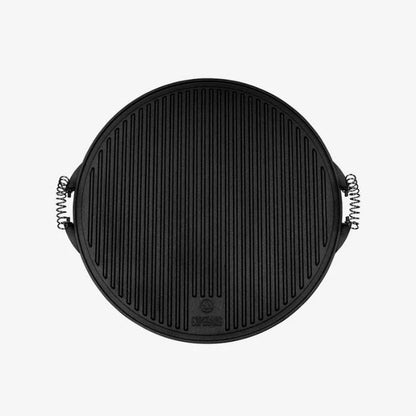 Reversible Cast Iron Grill Plate for Open Fire Cooking – 47cm