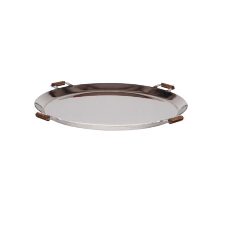 GrillSymbol 96 cm Stainless Steel Paella Pan for Large Scale Cooking