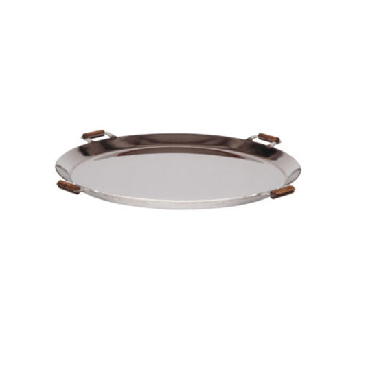 GrillSymbol 96 cm Stainless Steel Paella Pan for Large Scale Cooking