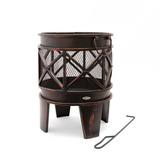 HEAT Firecask Bronze Fire Basket – Outdoor Patio Heater