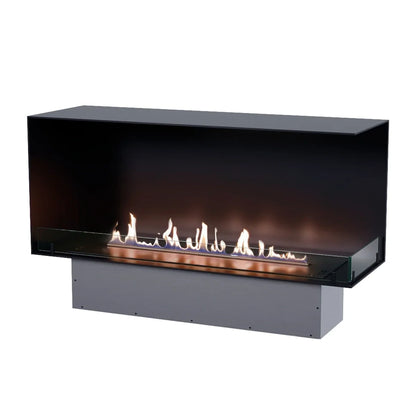 Foco Corner Right 1200 Manual Bioethanol Fireplace with Two Sided Flames